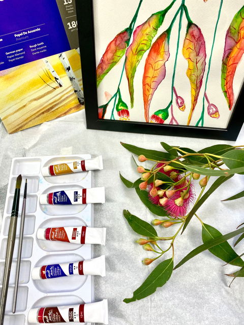 Watercolour Paint & Sip Class: Eucalyptus Leaves - Accommodation Sunshine Coast 0